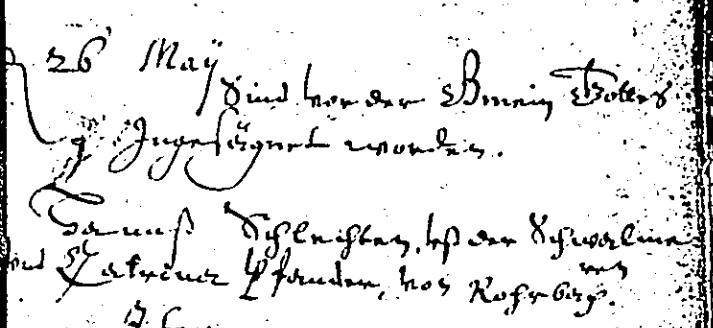 Hanns Schlechten and Catrina Pfander marriage record 1665