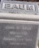 John H. Baum and Amanda Hoopengardner Gravestone