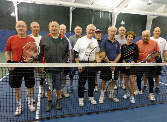 Tennis players posing
